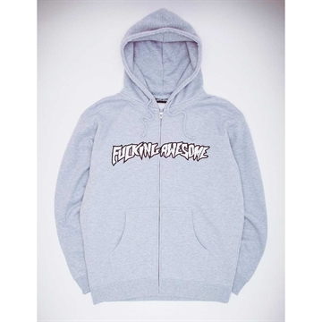 Fucking Awesome Stamp Logo Zip Hoodie - Heather Grey